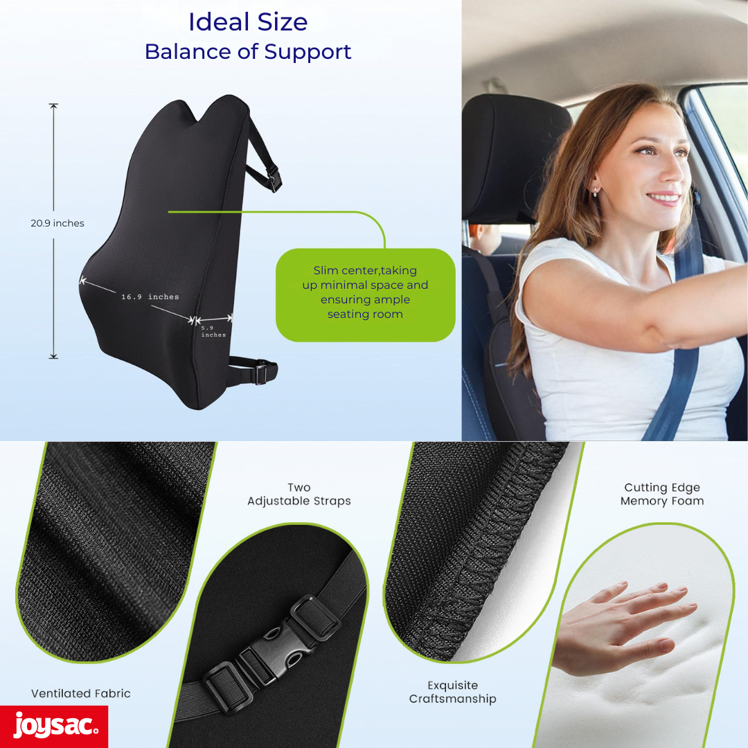 JoySac Premium Pro Comfort Car Backrest Cushion