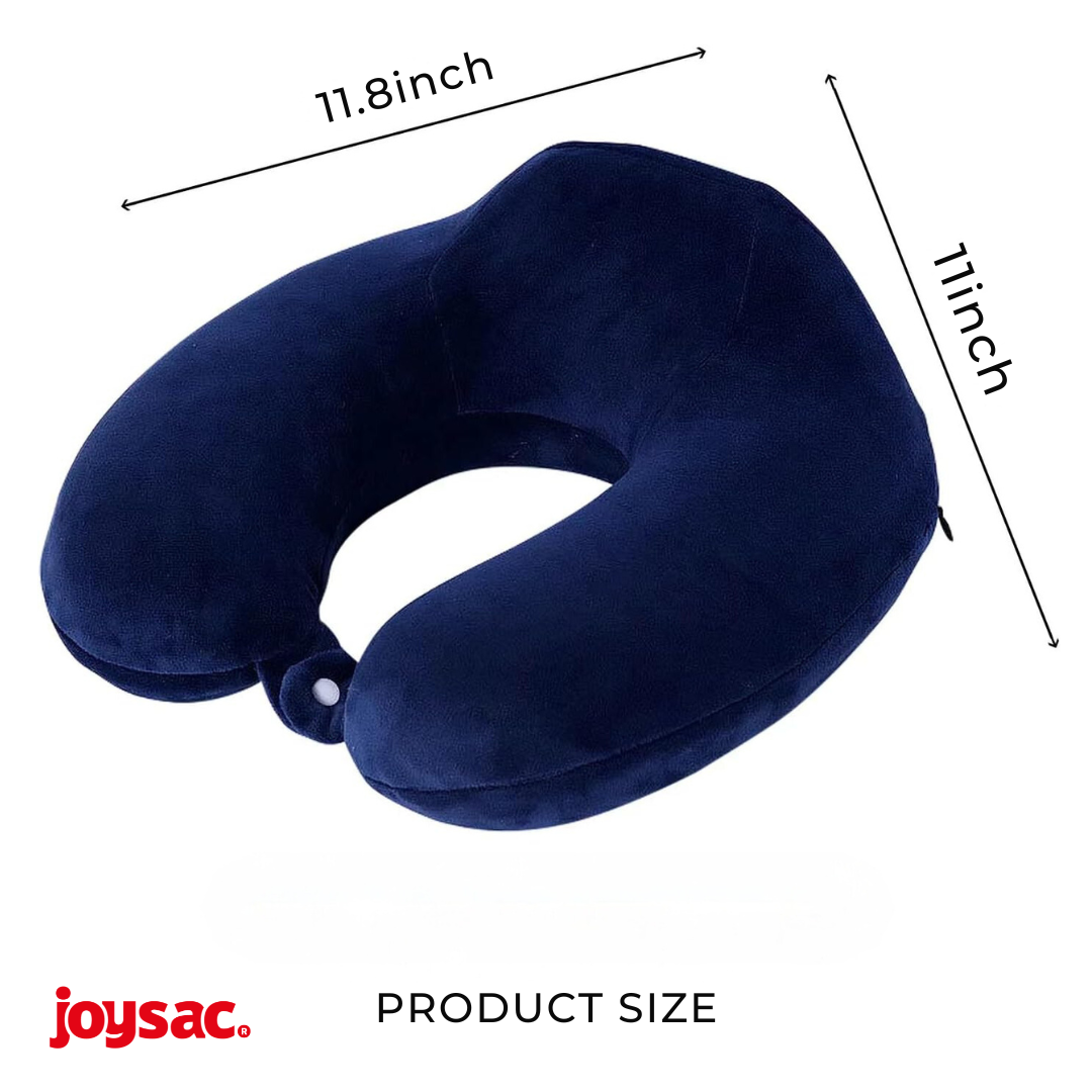 Combo - JoySac Memory Foam Travel Neck Pillow + PillowCase