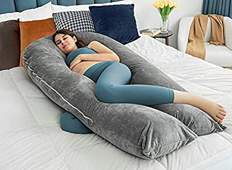 U-Shaped Pregnancy Pillow With Velvet Cover - trucomfort.in