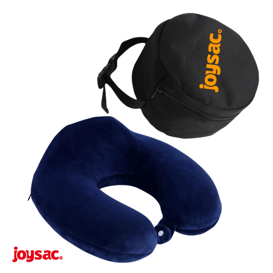 Combo - JoySac Memory Foam Travel Neck Pillow + PillowCase