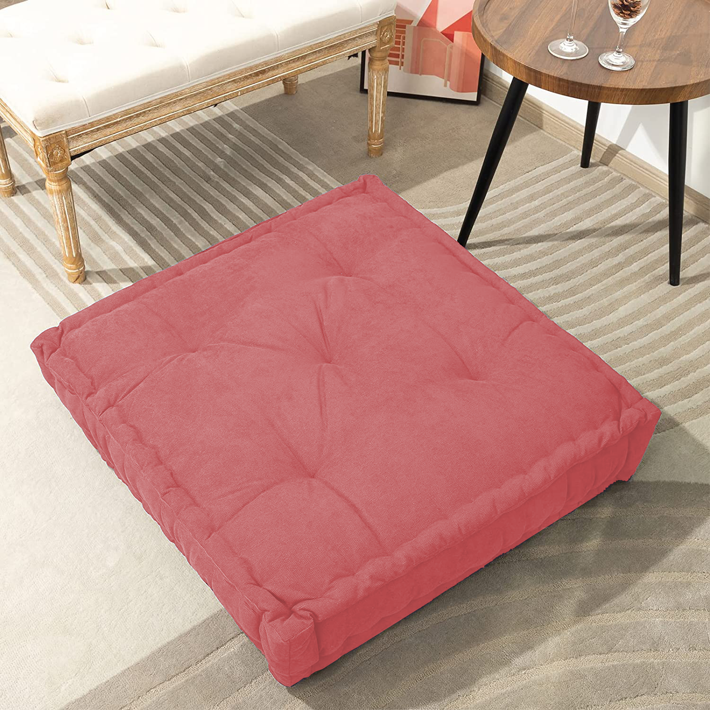 truComfort Premium Quality Floor Cushions (18 In. x 18 In. Size) - trucomfort.in