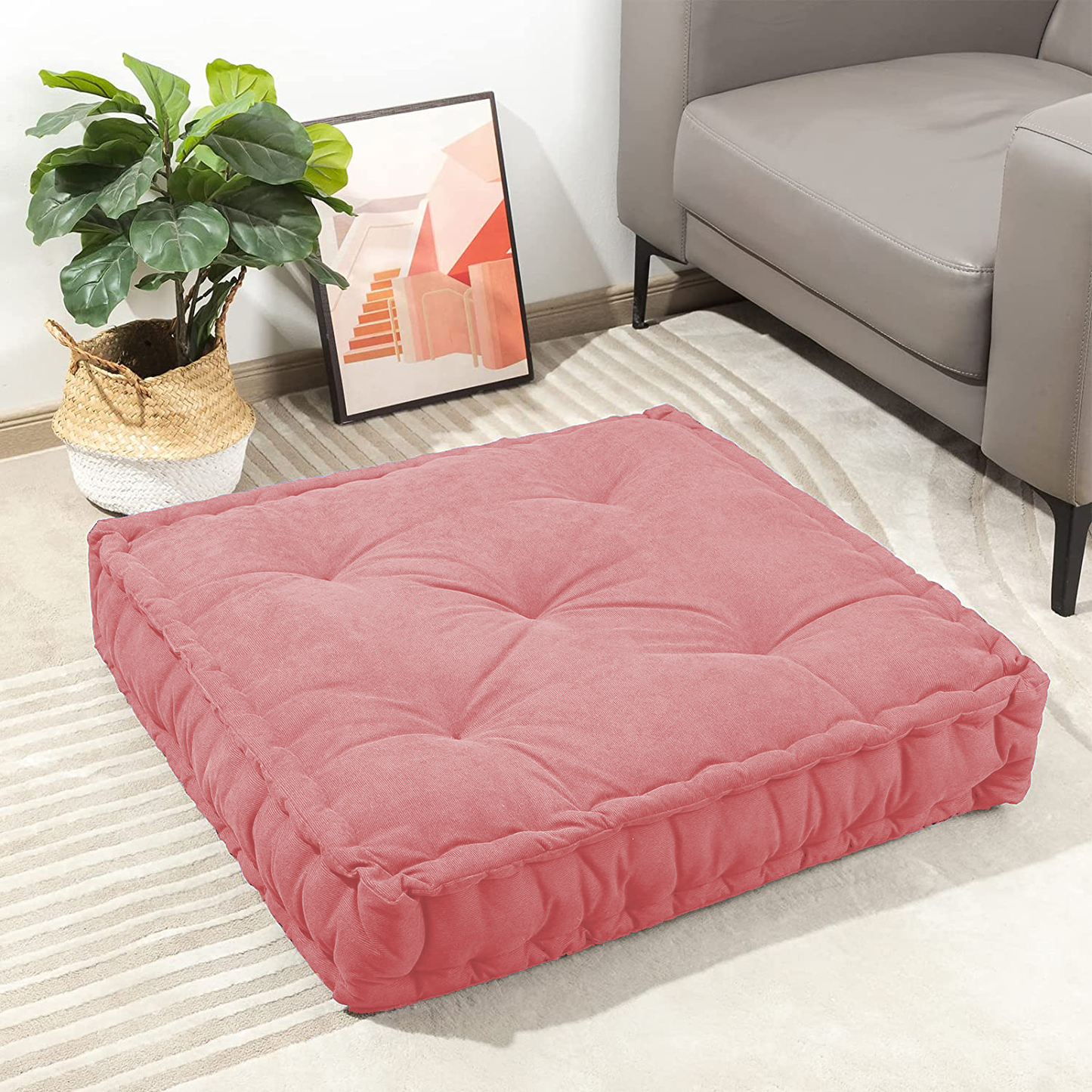 truComfort Premium Quality Floor Cushions (18 In. x 18 In. Size) - trucomfort.in