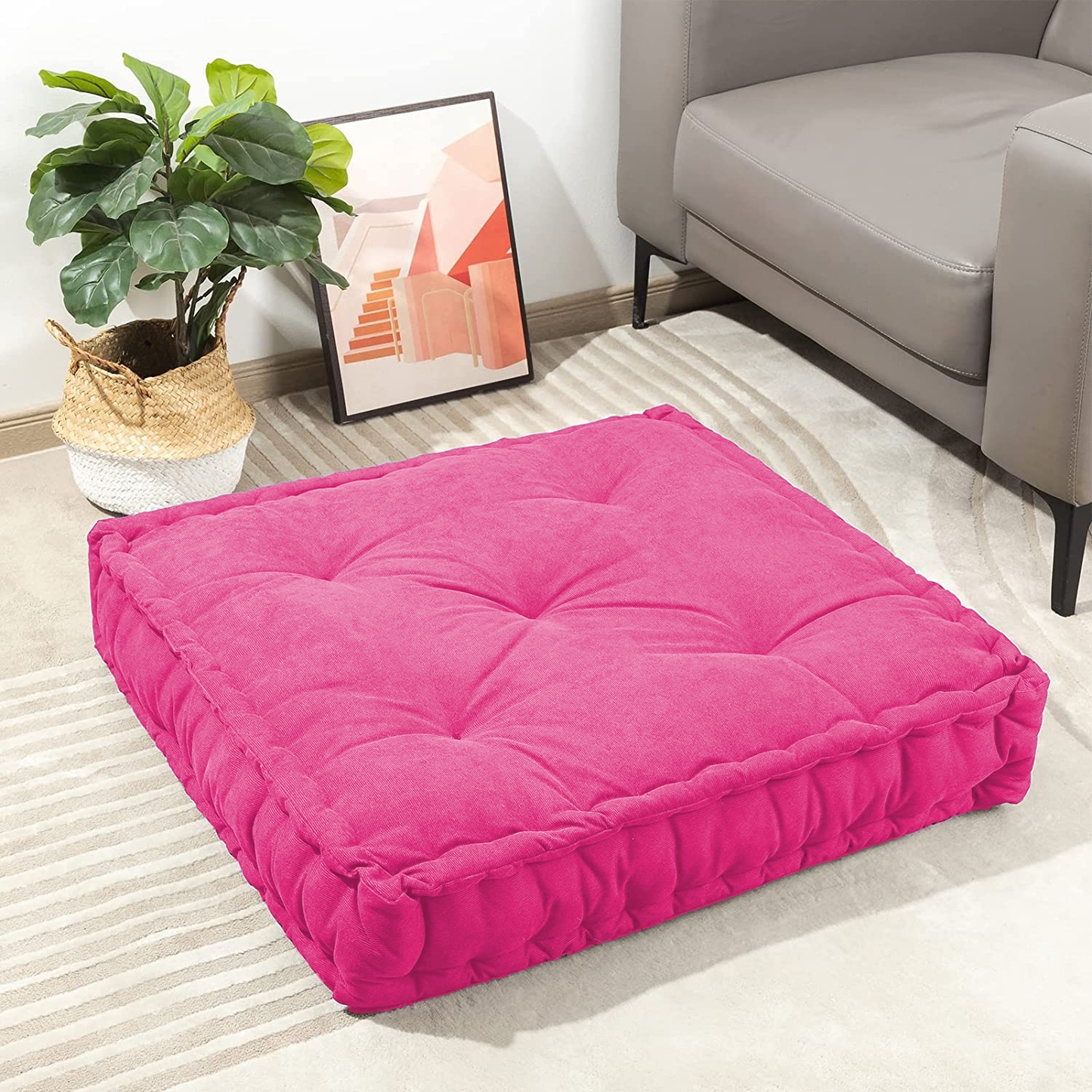 truComfort Premium Quality Floor Cushions (18 In. x 18 In. Size) - trucomfort.in
