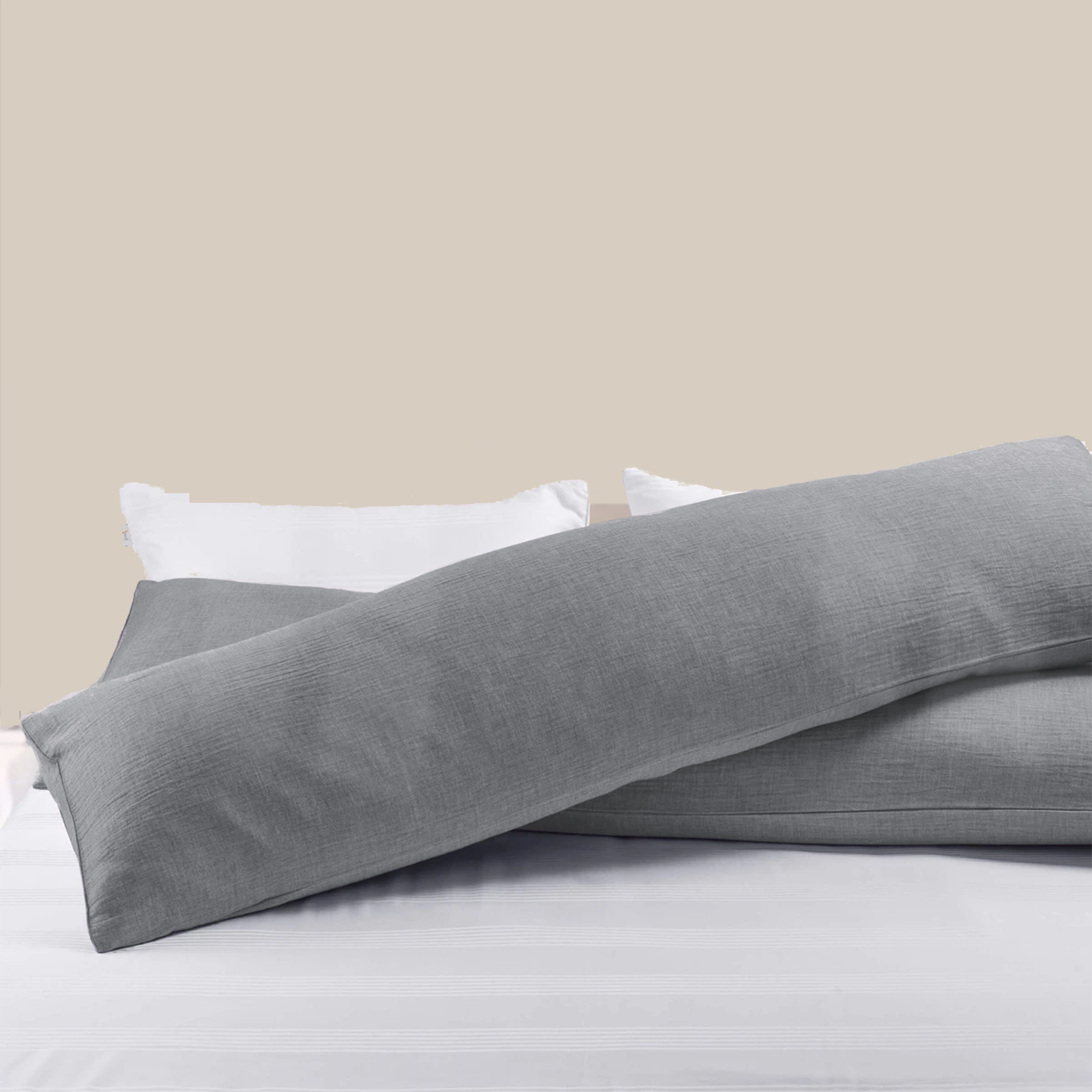 Grey body pillow cover hot sale