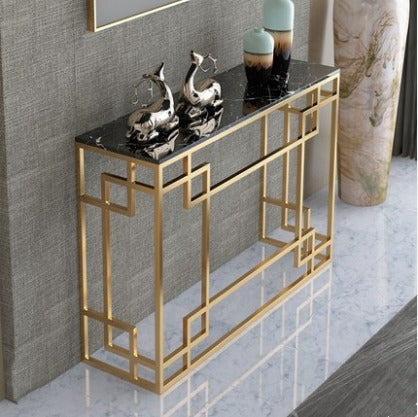 Gold leg deals console table