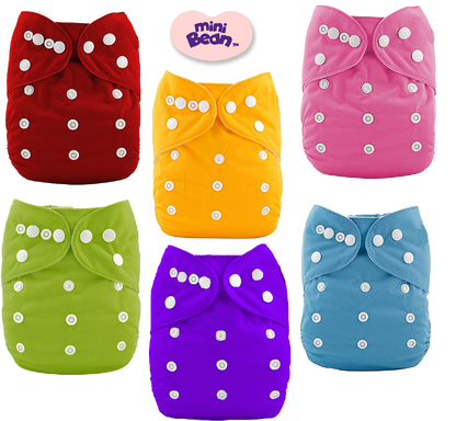 Combo- Pack of 3 - DuoWrap™ Onsize Cloth Diapers, washable and reusable, with 4 Layered Bamboo Fibre Insert