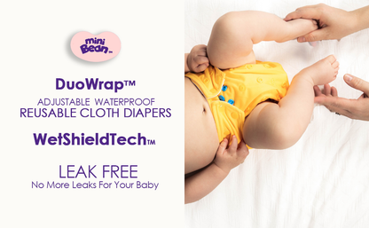 Combo- Pack of 3 - DuoWrap™ Onsize Cloth Diapers, washable and reusable, with 4 Layered Bamboo Fibre Insert